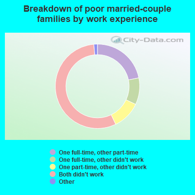 Breakdown of poor married-couple families by work experience