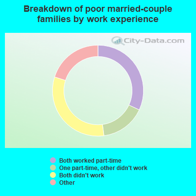 Breakdown of poor married-couple families by work experience