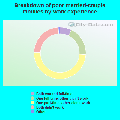 Breakdown of poor married-couple families by work experience