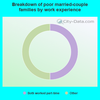 Breakdown of poor married-couple families by work experience