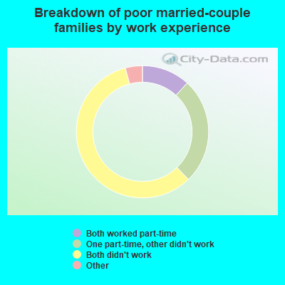 Breakdown of poor married-couple families by work experience