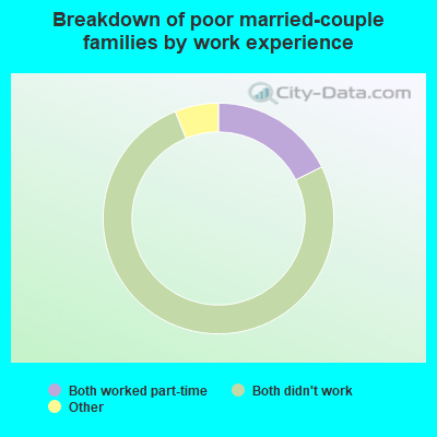 Breakdown of poor married-couple families by work experience