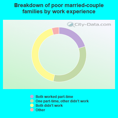 Breakdown of poor married-couple families by work experience