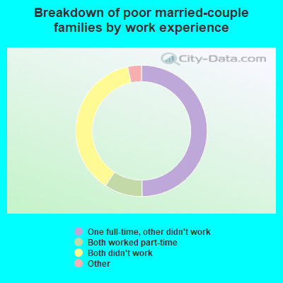 Breakdown of poor married-couple families by work experience