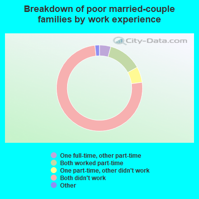 Breakdown of poor married-couple families by work experience