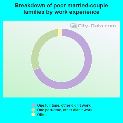 Breakdown of poor married-couple families by work experience