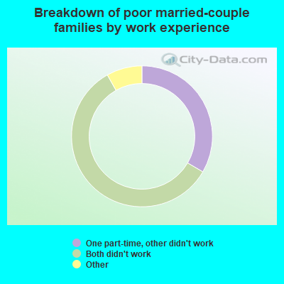 Breakdown of poor married-couple families by work experience