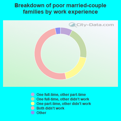 Breakdown of poor married-couple families by work experience