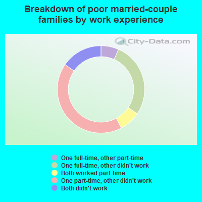 Breakdown of poor married-couple families by work experience