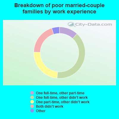 Breakdown of poor married-couple families by work experience