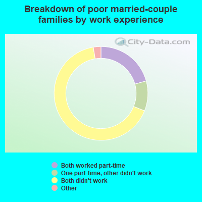 Breakdown of poor married-couple families by work experience