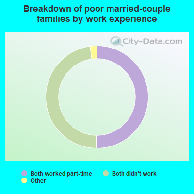 Breakdown of poor married-couple families by work experience