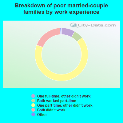 Breakdown of poor married-couple families by work experience