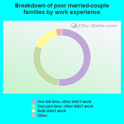 Breakdown of poor married-couple families by work experience