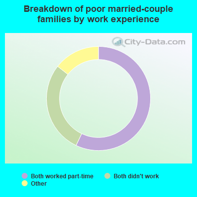 Breakdown of poor married-couple families by work experience