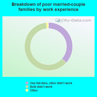 Breakdown of poor married-couple families by work experience