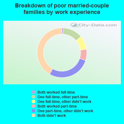 Breakdown of poor married-couple families by work experience