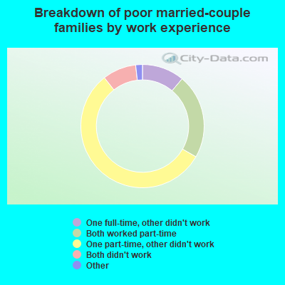 Breakdown of poor married-couple families by work experience