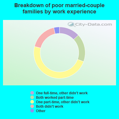 Breakdown of poor married-couple families by work experience