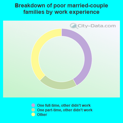 Breakdown of poor married-couple families by work experience