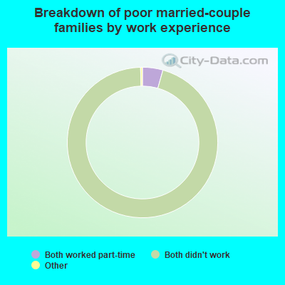 Breakdown of poor married-couple families by work experience