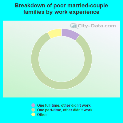 Breakdown of poor married-couple families by work experience