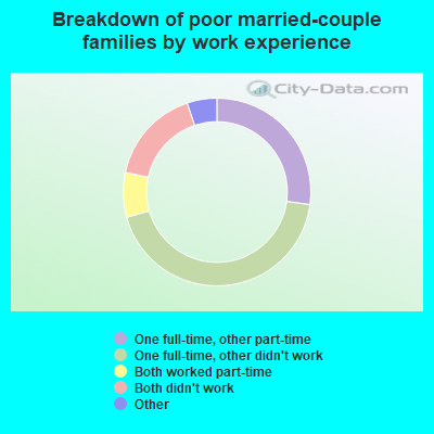 Breakdown of poor married-couple families by work experience