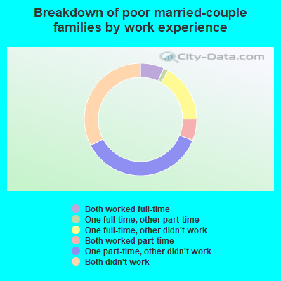 Breakdown of poor married-couple families by work experience