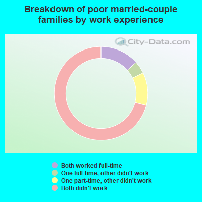 Breakdown of poor married-couple families by work experience