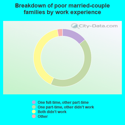 Breakdown of poor married-couple families by work experience