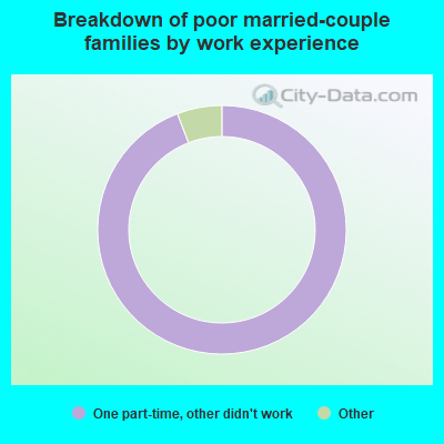 Breakdown of poor married-couple families by work experience