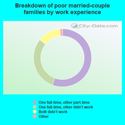 Breakdown of poor married-couple families by work experience