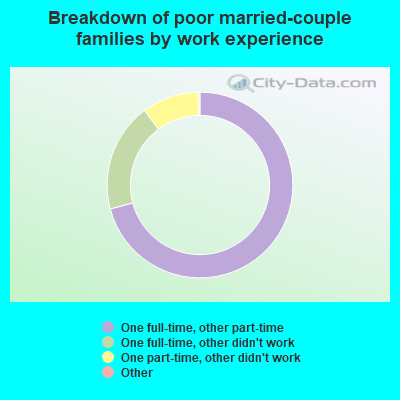 Breakdown of poor married-couple families by work experience