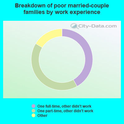 Breakdown of poor married-couple families by work experience