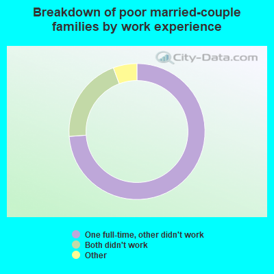 Breakdown of poor married-couple families by work experience