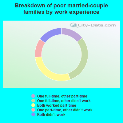 Breakdown of poor married-couple families by work experience