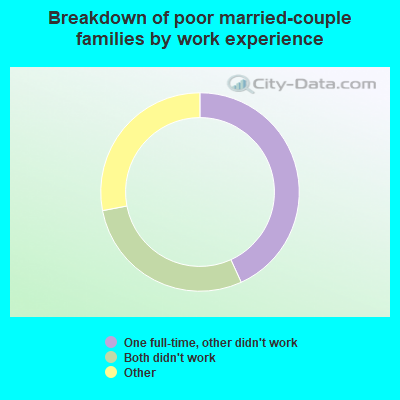 Breakdown of poor married-couple families by work experience