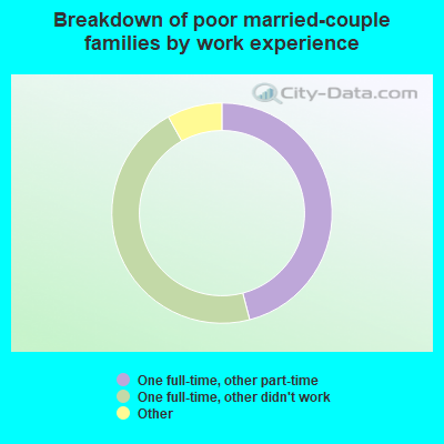 Breakdown of poor married-couple families by work experience