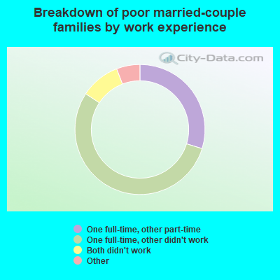 Breakdown of poor married-couple families by work experience