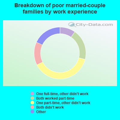 Breakdown of poor married-couple families by work experience