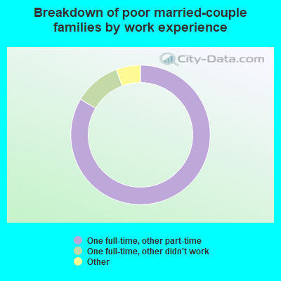 Breakdown of poor married-couple families by work experience