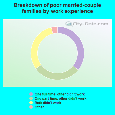 Breakdown of poor married-couple families by work experience