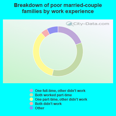 Breakdown of poor married-couple families by work experience