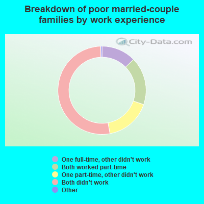 Breakdown of poor married-couple families by work experience