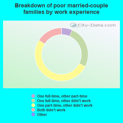 Breakdown of poor married-couple families by work experience