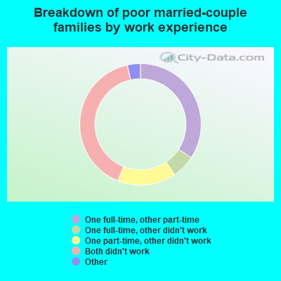 Breakdown of poor married-couple families by work experience