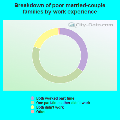 Breakdown of poor married-couple families by work experience