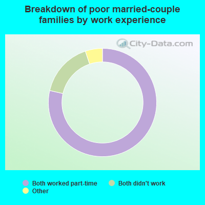 Breakdown of poor married-couple families by work experience