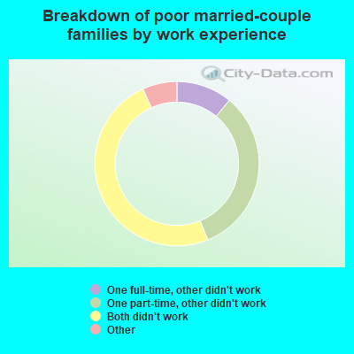 Breakdown of poor married-couple families by work experience