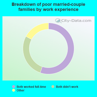 Breakdown of poor married-couple families by work experience